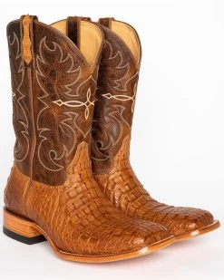 Cody James Men's Burnished Caiman Exotic Boots - Broad Square Toe -New Cody James 036W27 41 P3