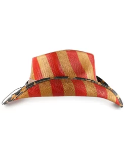 Cody James Men's Justice American Flag Drifter Straw Cowboy Hat -New Cody James 099P25 PY D4