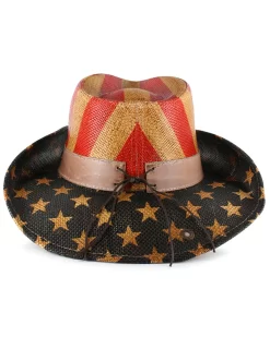 Cody James Men's Justice American Flag Drifter Straw Cowboy Hat -New Cody James 099P25 PY P2