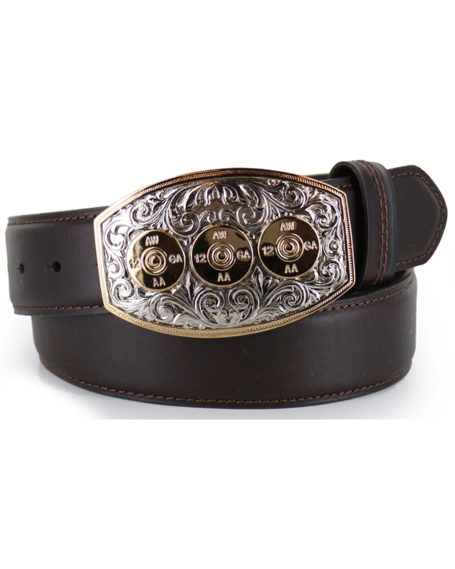 Cody James Men's Bullet Buckle Leather Belt 2 Cody James Men's Bullet Buckle Leather Belt - Image 2