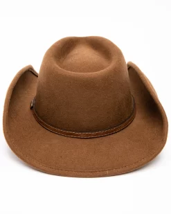 Cody James Men's Fawn Pinch Front Leather Stud Band Wool Hat  -New Cody James 2000234015 200 P5