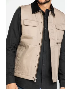 Cody James Men's Tan Ranchero Timberwolf Canvas Vest 11 Cody James Men's Tan Ranchero Timberwolf Canvas Vest -New Cody James 2000282528 280 P5