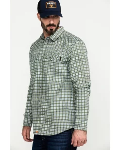 Cody James Men's FR Woven Plaid Print Long Sleeve Button Down Work Shirt  -New Cody James 2000284553 300 P3