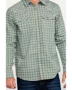 Cody James Men's FR Woven Plaid Print Long Sleeve Button Down Work Shirt  -New Cody James 2000284553 300 P4
