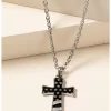 Cody James Men's Stainless Flag Cross