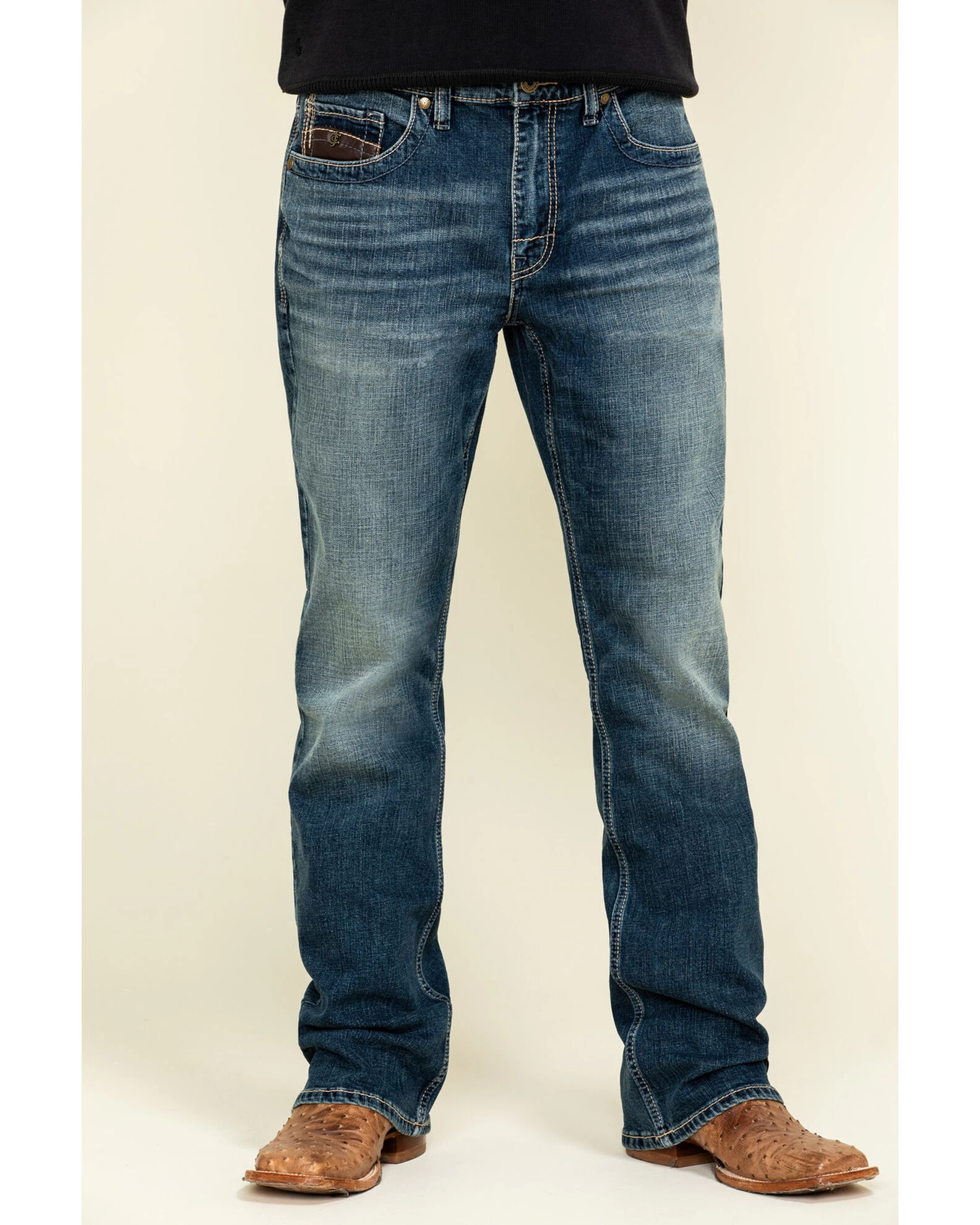 Cody James Core Men's Sundance Medium Wash Stretch Slim Bootcut Jeans 4 Cody James Core Men's Sundance Medium Wash Stretch Slim Bootcut Jeans - Image 4