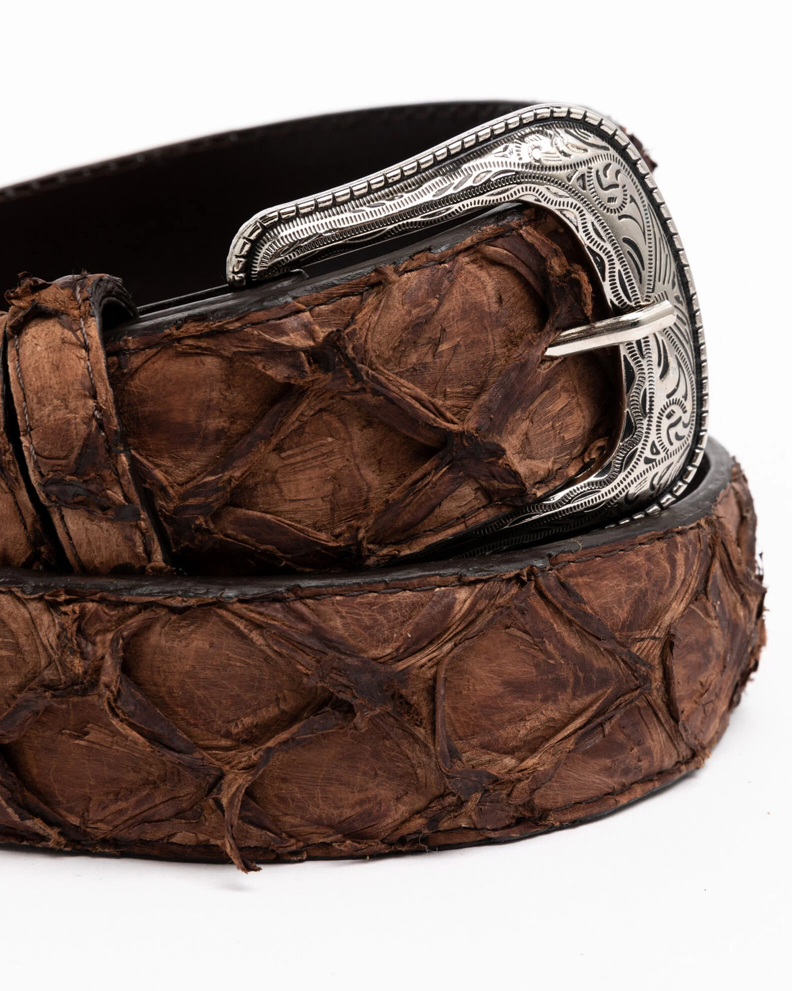 Cody James Men's Brown Pirarucu Exotic Belt 2 Cody James Men's Brown Pirarucu Exotic Belt - Image 2