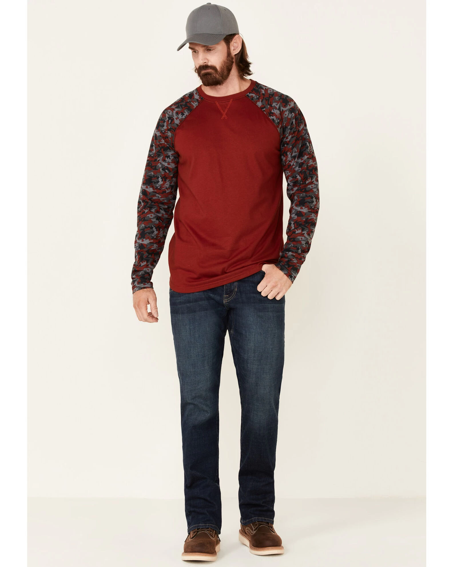 Cody James Men's FR Chili Long Sleeve Work Raglan T-Shirt 2 Cody James Men's FR Chili Long Sleeve Work Raglan T-Shirt - Image 2