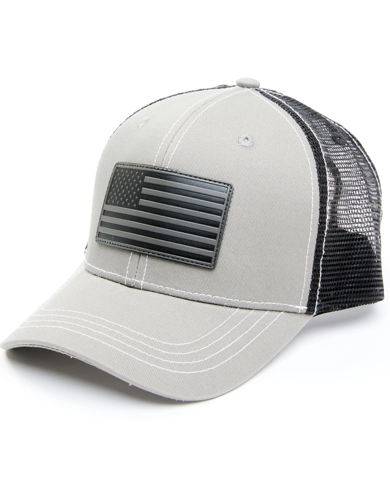 Cody James Men's Gray Flag Patch Mesh Back Ball Cap 1 Cody James Men's Gray Flag Patch Mesh Back Ball Cap