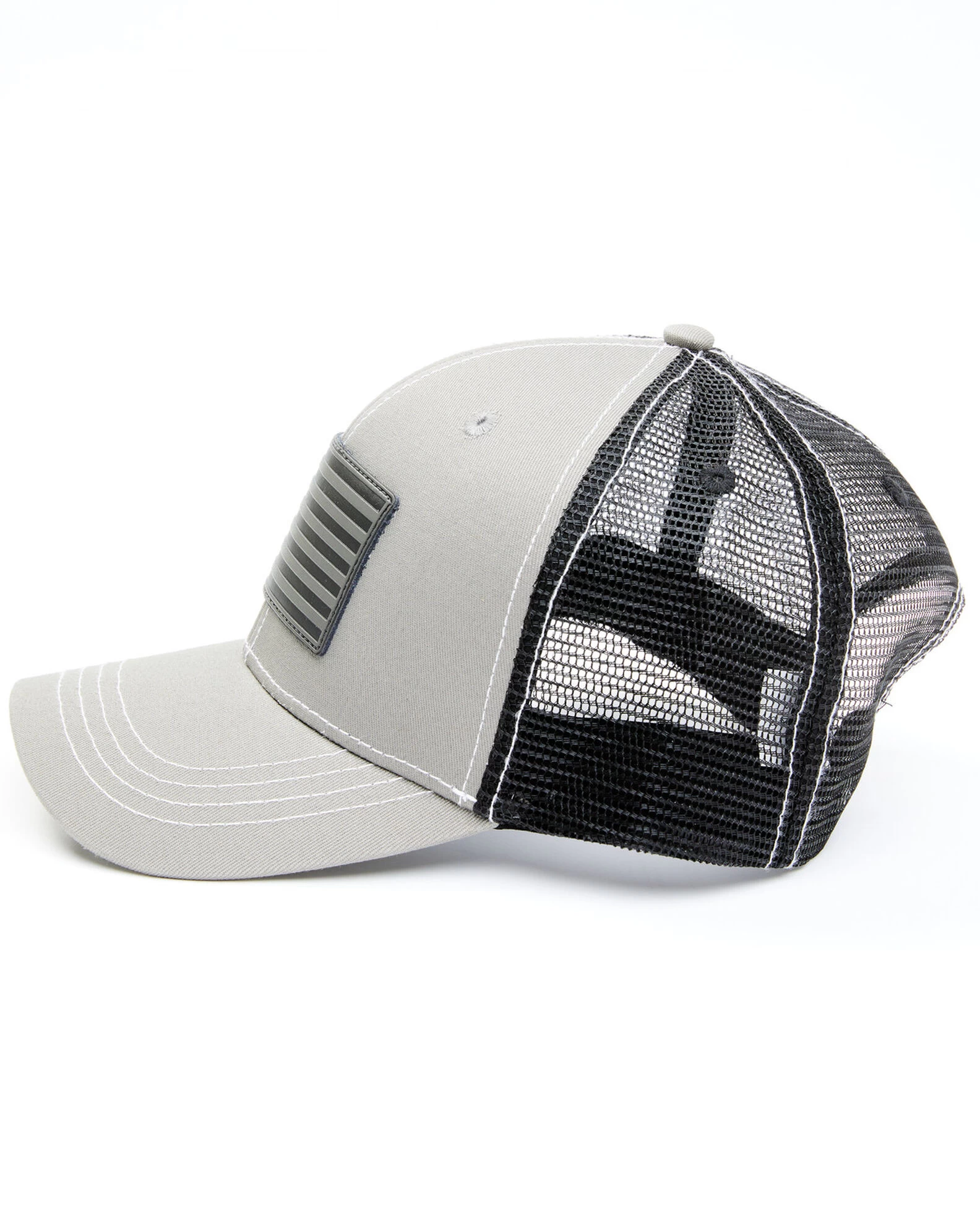 Cody James Men's Gray Flag Patch Mesh Back Ball Cap 2 Cody James Men's Gray Flag Patch Mesh Back Ball Cap - Image 2