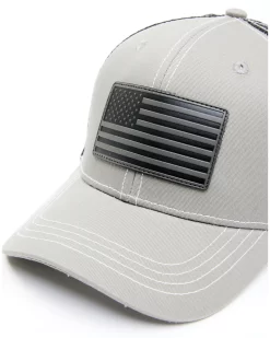 Cody James Men's Gray Flag Patch Mesh Back Ball Cap 5 Cody James Men's Gray Flag Patch Mesh Back Ball Cap -New Cody James 2000339182 020 P3
