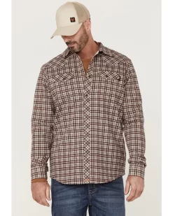 Cody James Men's FR Small Plaid Print Long Sleeve Pearl Snap Work ShirtÂ