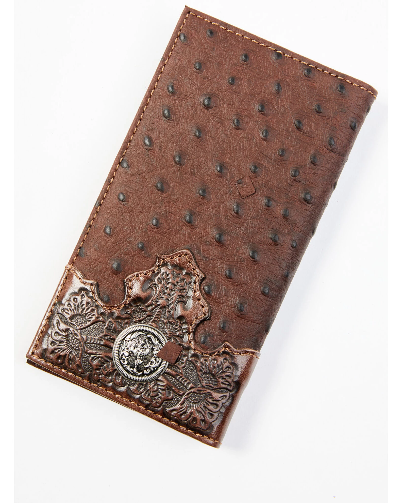 Cody James Men's Bifold Ostrich Print Embossed Rodeo Wallet 1 Cody James Men's Bifold Ostrich Print Embossed Rodeo Wallet
