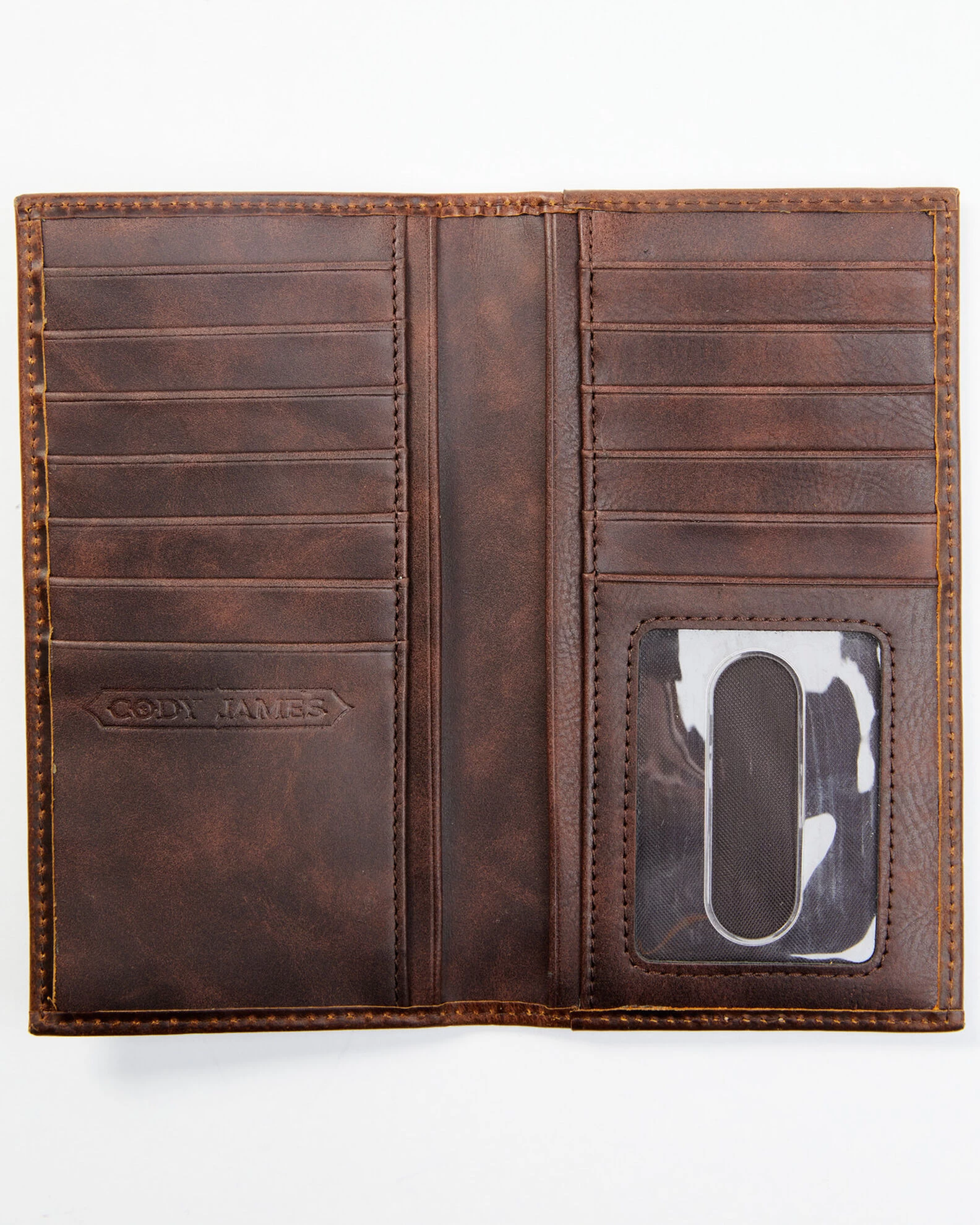 Cody James Men's Brown Rodeo Tooled Leather Wallet 1 Cody James Men's Brown Rodeo Tooled Leather Wallet