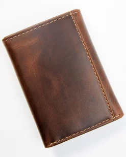 Cody James Men's Brown Tooled Trifold Leather Wallet -New Cody James 2000346692 200 P3