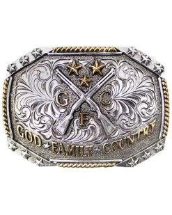 Cody James Men's God, Family, Country Belt Buckle