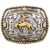 Cody James Men's Bronco Rider Beaded Edge Belt Buckle
