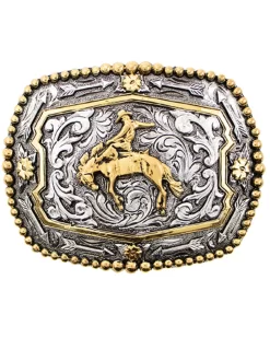 Cody James Men's Bronco Rider Beaded Edge Belt Buckle