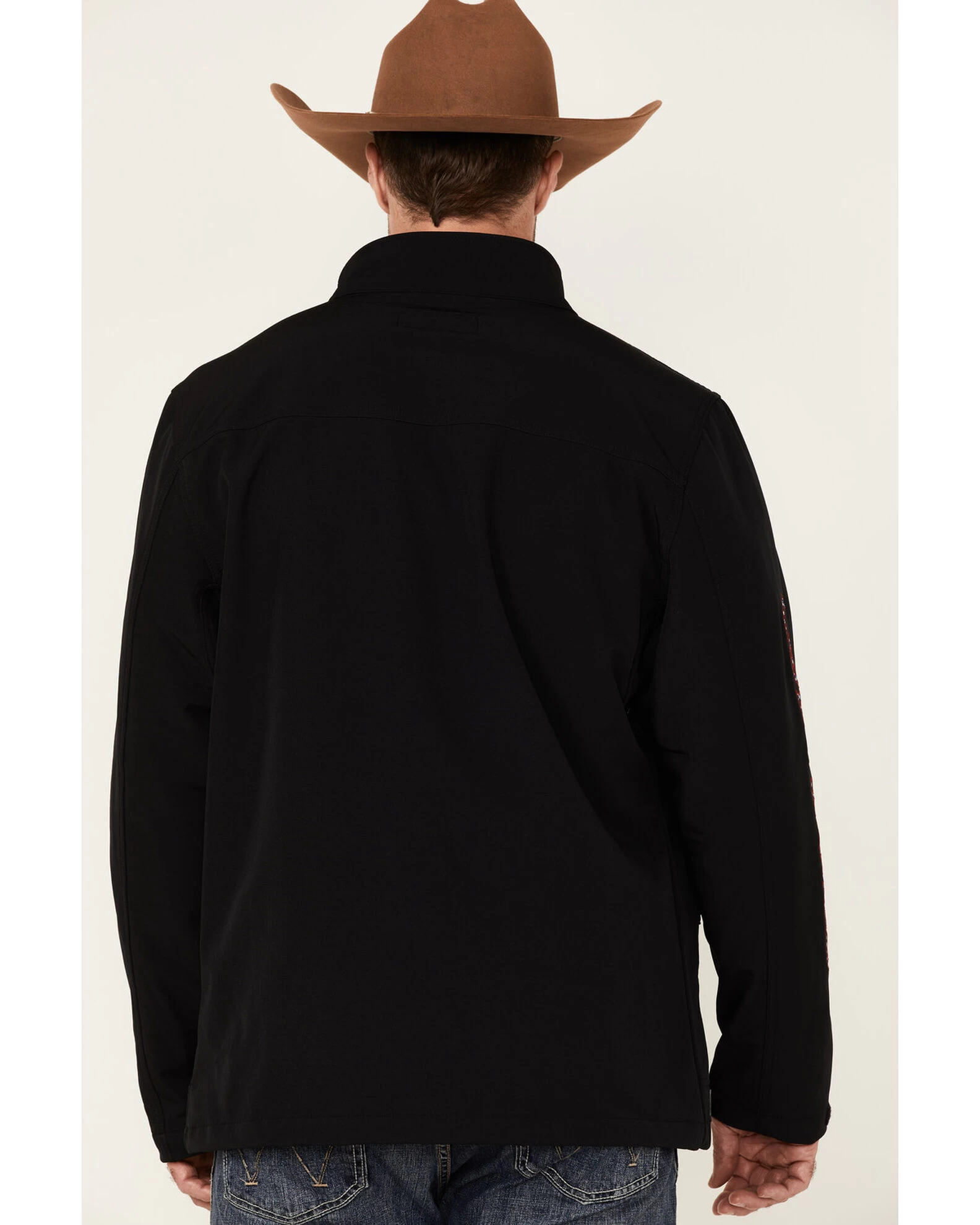 Cody James Core Men's American Embroidered Sleeve Zip-Front Steamboat Jacket 4 Cody James Core Men's American Embroidered Sleeve Zip-Front Steamboat Jacket - Image 4