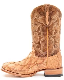 Cody James Men's Caramel Matte Pirarucu Exotic Western Boots - Broad Square Toe -New Cody James 2000351586 255 P3 1