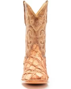 Cody James Men's Caramel Matte Pirarucu Exotic Western Boots - Broad Square Toe -New Cody James 2000351586 255 P4 1
