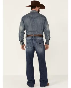 Cody James Men's Double Kicker Medium Dark Wash Stretch Relaxed Bootcut Jeans 6 Cody James Men's Double Kicker Medium Dark Wash Stretch Relaxed Bootcut Jeans -New Cody James 2000351797 400 P3