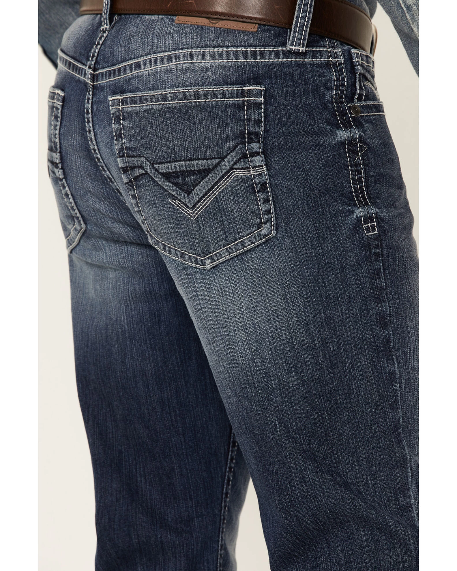 Cody James Men's Double Kicker Medium Dark Wash Stretch Relaxed Bootcut Jeans 4 Cody James Men's Double Kicker Medium Dark Wash Stretch Relaxed Bootcut Jeans - Image 4