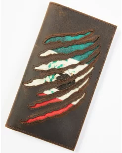 Cody James Men's Mexican Flag Rodeo Checkbook Wallet