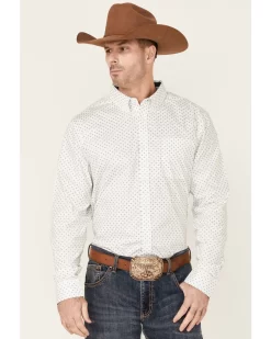 Cody James Core Men's Old Soul Mini Geo Print Long Sleeve Button-Down Western Shirt 