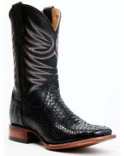 Cody James Men's Matte Python Exotic Western Boots - Broad Square Toe 