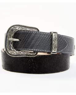 Cody James Men's Hair-On Black Western Belt
