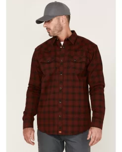 Cody James Men's FR Plaid Print Long Sleeve Snap Work ShirtÂ
