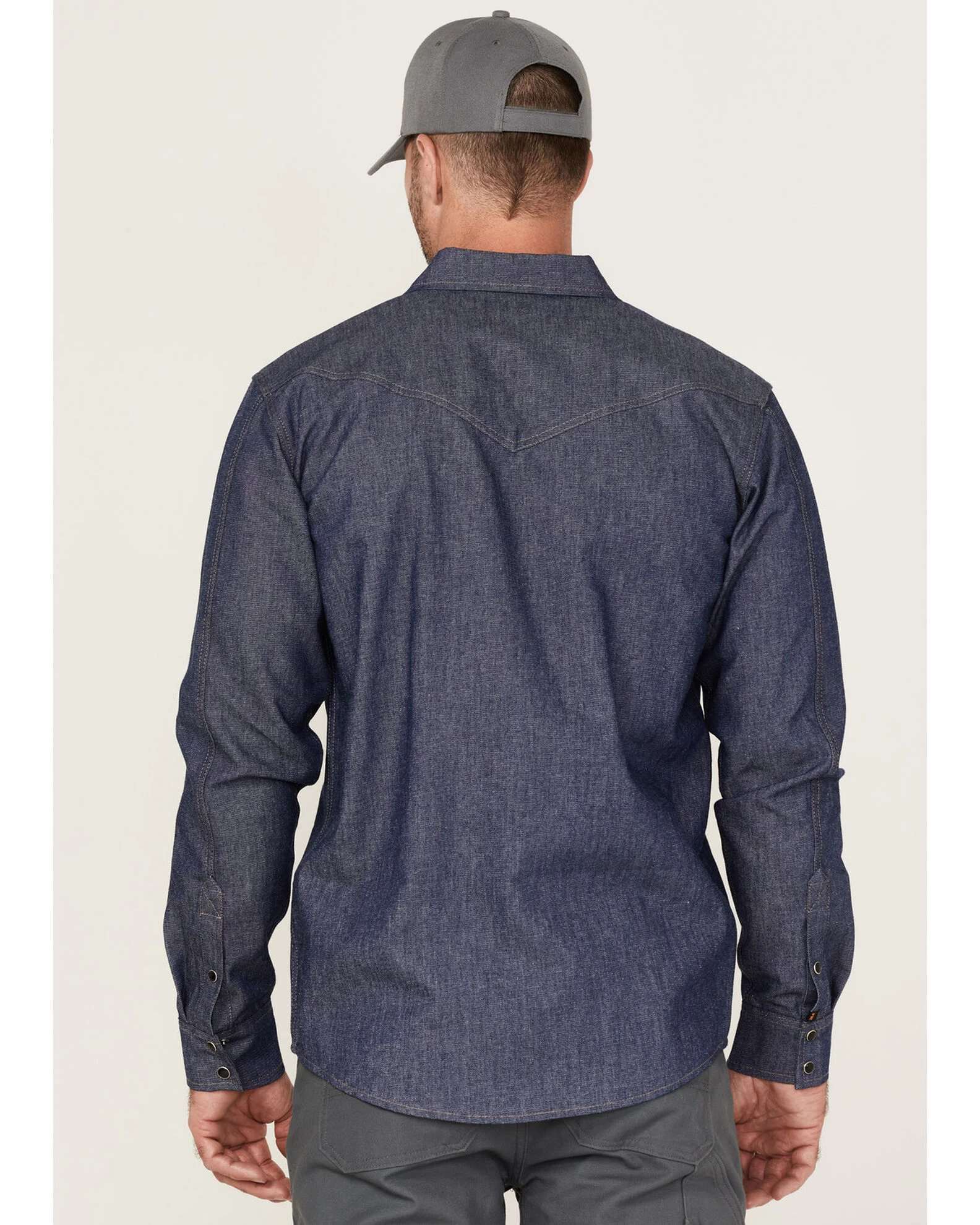 Cody James Men's FR Denim Mount Vernon Long Sleeve Snap Work Shirt 4 Cody James Men's FR Denim Mount Vernon Long Sleeve Snap Work Shirt - Image 4