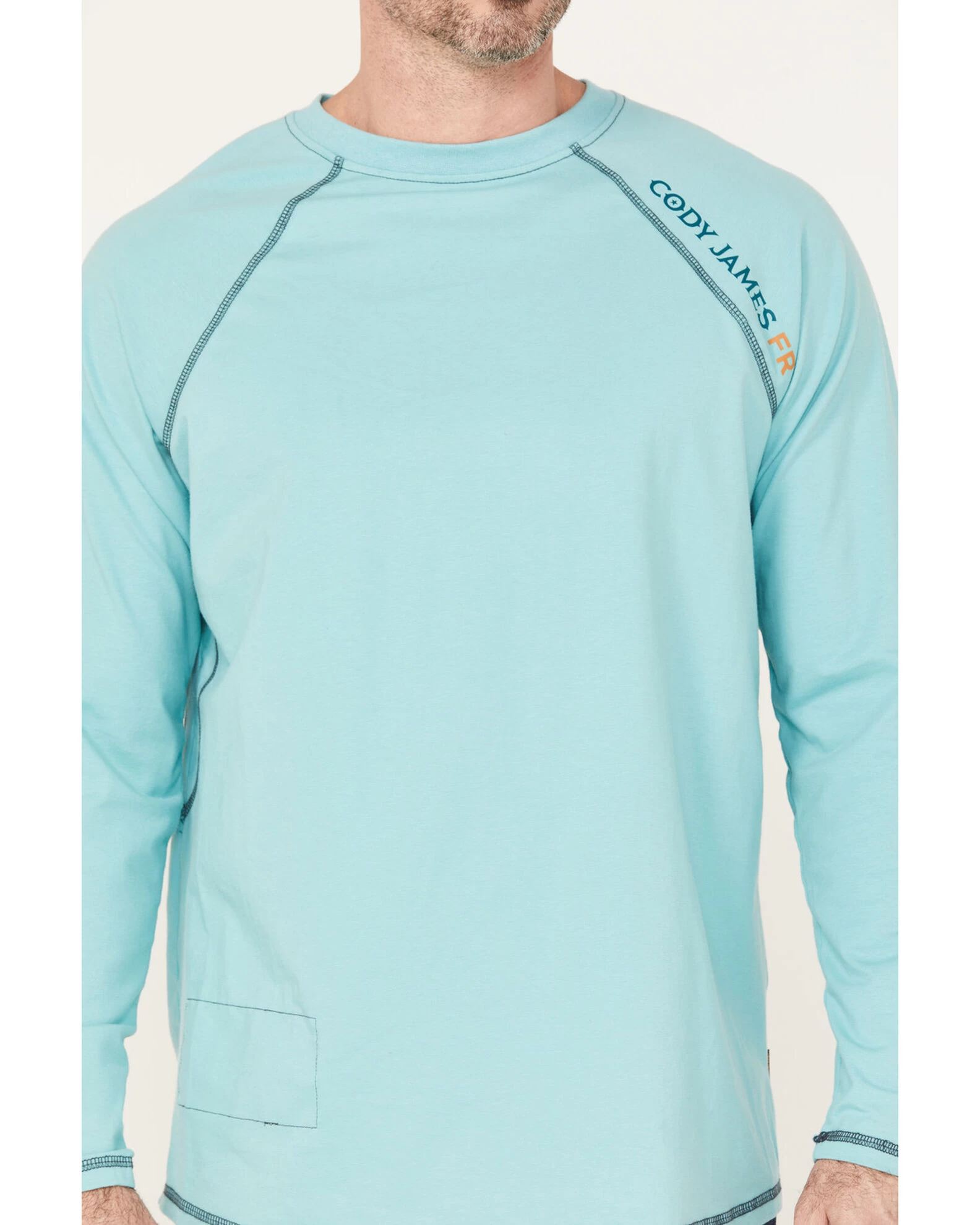 Cody James Men's FR Solid Long Sleeve Raglan Work T-Shirt 3 Cody James Men's FR Solid Long Sleeve Raglan Work T-Shirt - Image 3
