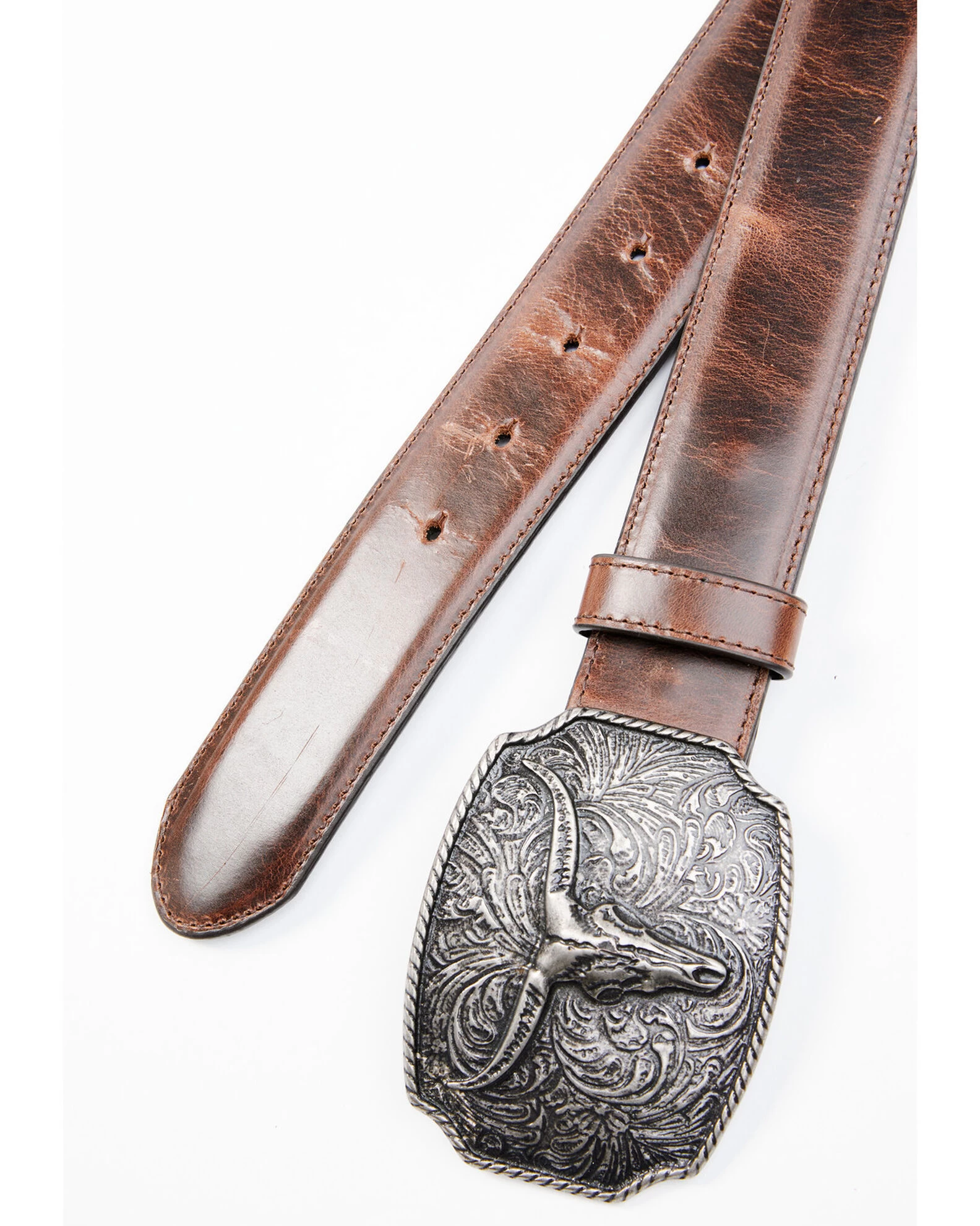 Cody James Men's Longhorn Scroll Buckle Belt 2 Cody James Men's Longhorn Scroll Buckle Belt - Image 2