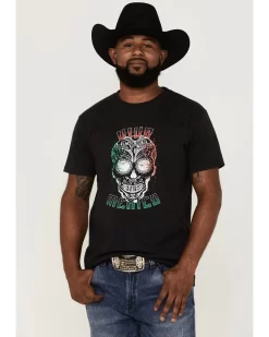 Cody James Men's Viva Mexico Muertos Skull Graphic Short Sleeve T-ShirtÂ