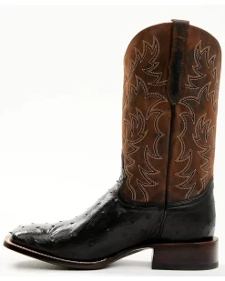 Cody James Men's Saddle Black Full-Quill Ostrich Exotic Western Boots - Broad Square Toe -New Cody James 2000359778 001 P3 1