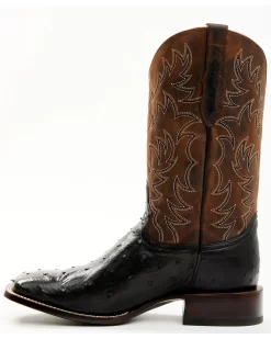 Cody James Men's Saddle Black Full-Quill Ostrich Exotic Western Boots - Broad Square Toe  -New Cody James 2000359778 001 P3