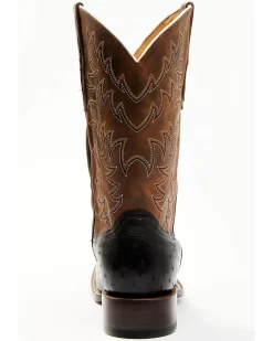 Cody James Men's Saddle Black Full-Quill Ostrich Exotic Western Boots - Broad Square Toe  -New Cody James 2000359778 001 P5