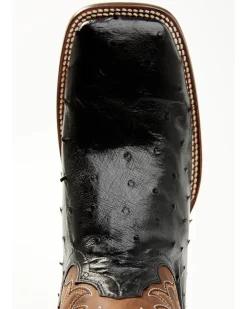 Cody James Men's Saddle Black Full-Quill Ostrich Exotic Western Boots - Broad Square Toe -New Cody James 2000359778 001 P6 1