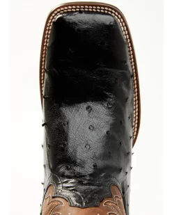 Cody James Men's Saddle Black Full-Quill Ostrich Exotic Western Boots - Broad Square Toe  -New Cody James 2000359778 001 P6