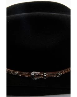 Cody James Men's 3X Black Leather Lace Band Wool Felt Western Hat