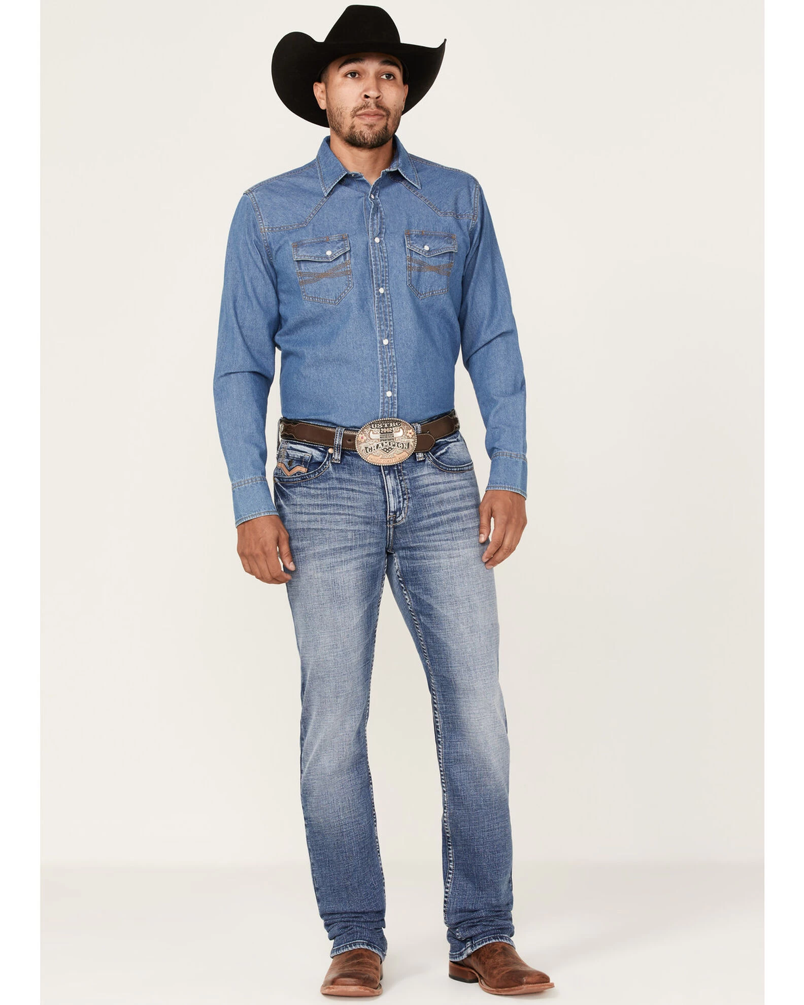 Cody James Men's Dice House Medium Wash Stretch Stackable Straight Jeans 1 Cody James Men's Dice House Medium Wash Stretch Stackable Straight Jeans