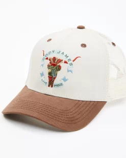 Cody James Men's Live Free Printed Embroidered Skull Mesh-Back Ball Cap 