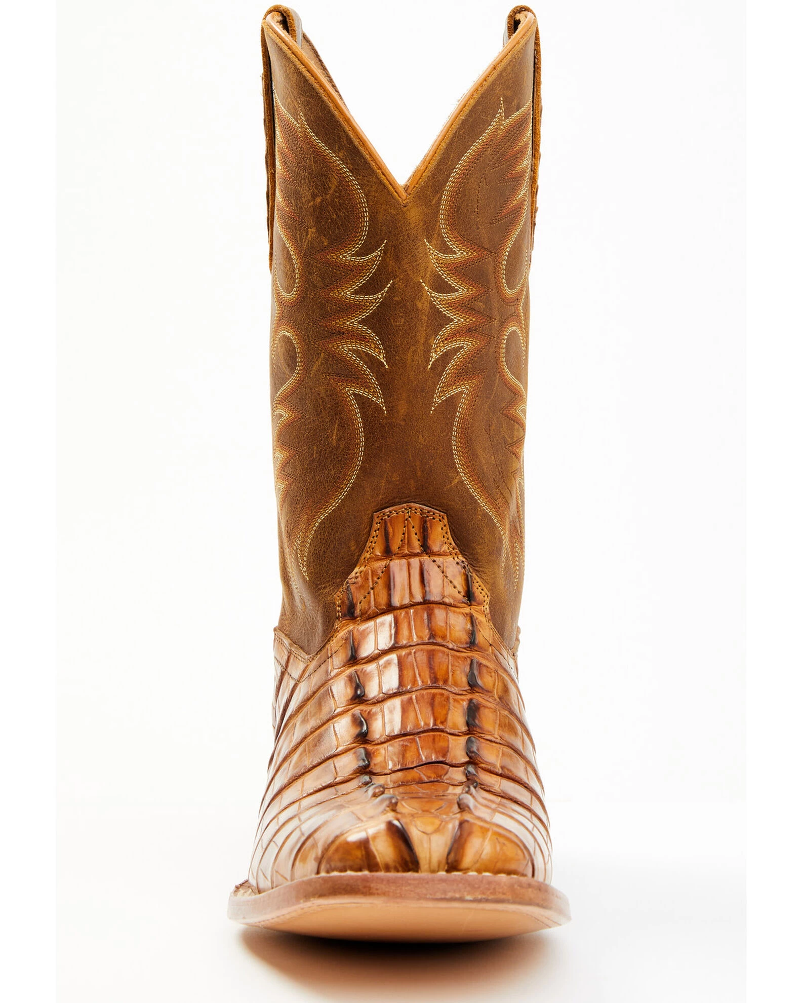 Cody James Men's Caiman Cognac 12" Exotic Western Boots - Broad Square Toe 4 Cody James Men's Caiman Cognac 12" Exotic Western Boots - Broad Square Toe - Image 4