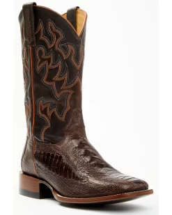 Cody James Men's Antique Cafe Ostrich Leg Exotic Western Boots - Broad Square Toe -New Cody James 2000371853 200 P1