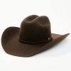 Cody James Men's 5X Chocolate Self Band Cattleman Fur Blend Western Hat