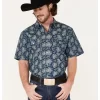 Cody James Men's Showcase Paisley Print Pearl Snap Western Shirt 