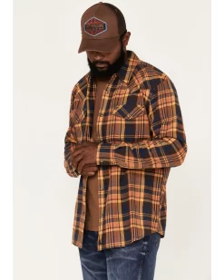 Cody James Men's Wood Chuck Large Plaid Print Long Sleeve Snap Western Flannel Shirt - Big & TallÂ