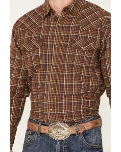 Cody James Men's Rusty Nail Small Plaid Print Long Sleeve Snap Western Flannel Shirt - Big & Tall  -New Cody James 2000374134 220 P3